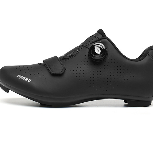 2021 new pure black sports cycling shoes outdoor bicycle highway shoes mountain locking power