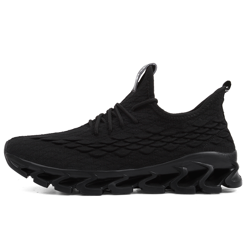 2020 fashionable slip on knit running men shoes