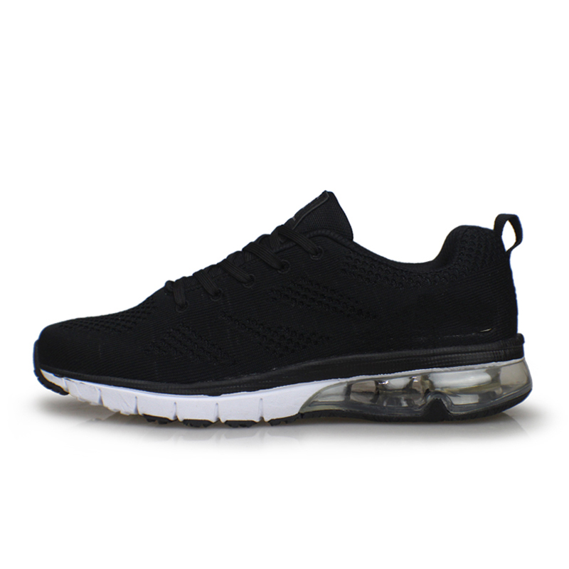 China factory  fashion Knitted sneaker fabric black breathable man brand sport shoes