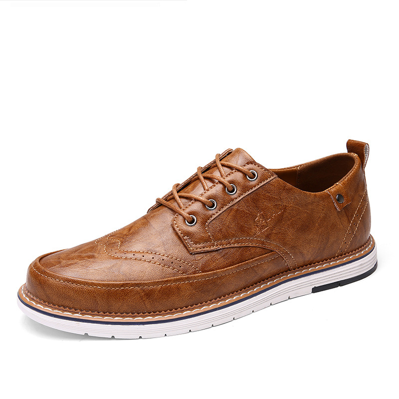 2021 Hot sale fashion men shoes leather casual men's shoe