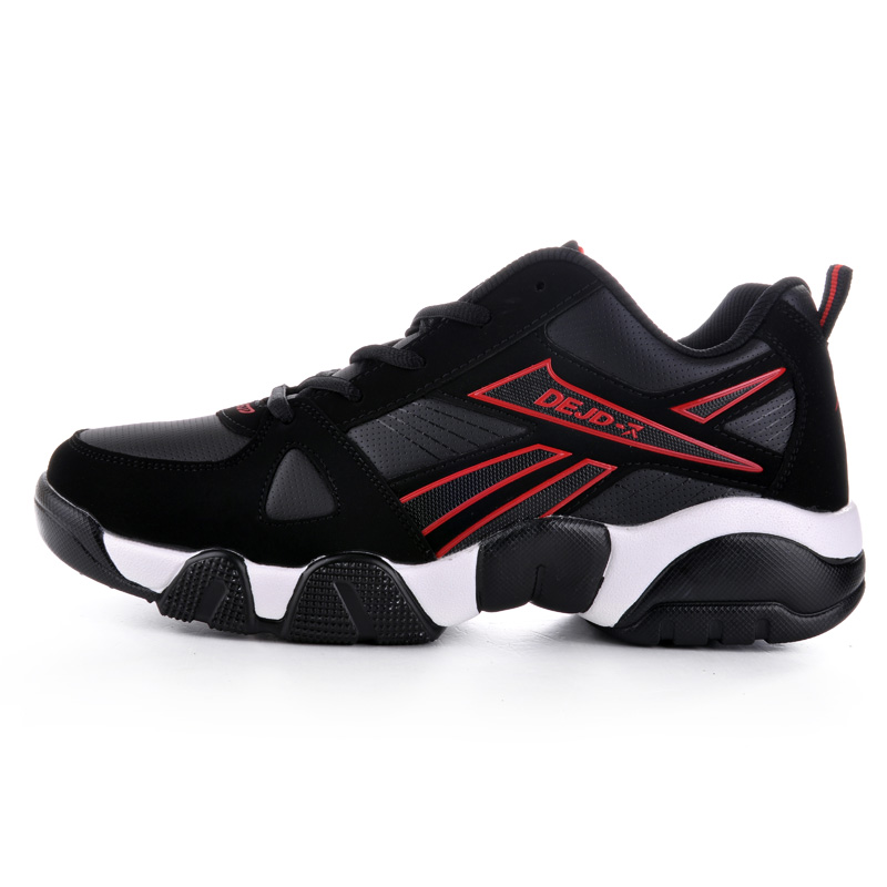 New product lace up comfortable mens  casual sport black running shoes
