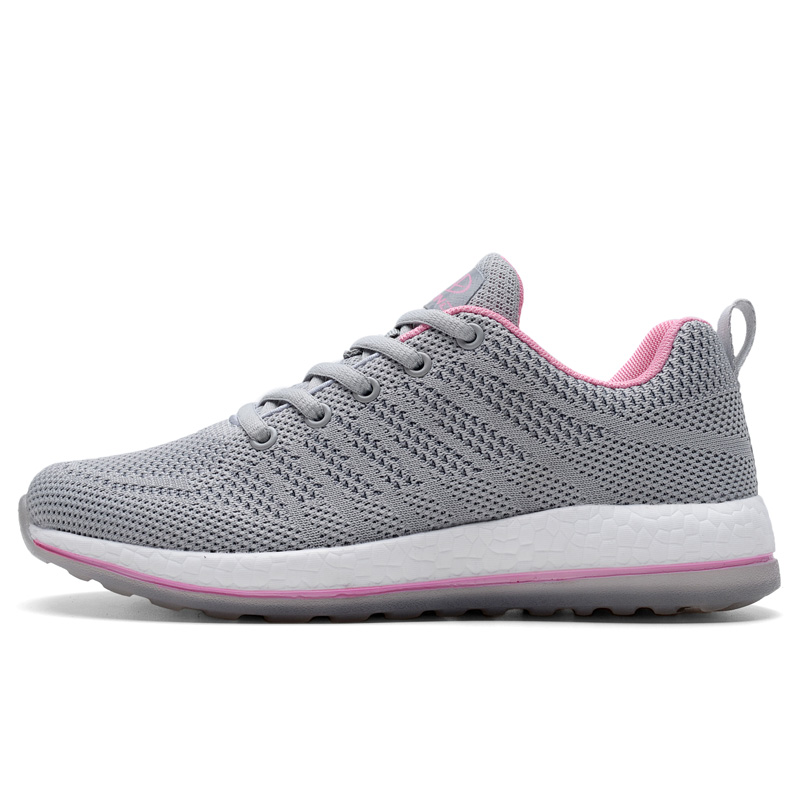 knit shoes for unisex lace-up lifestyle sport shoes breathable