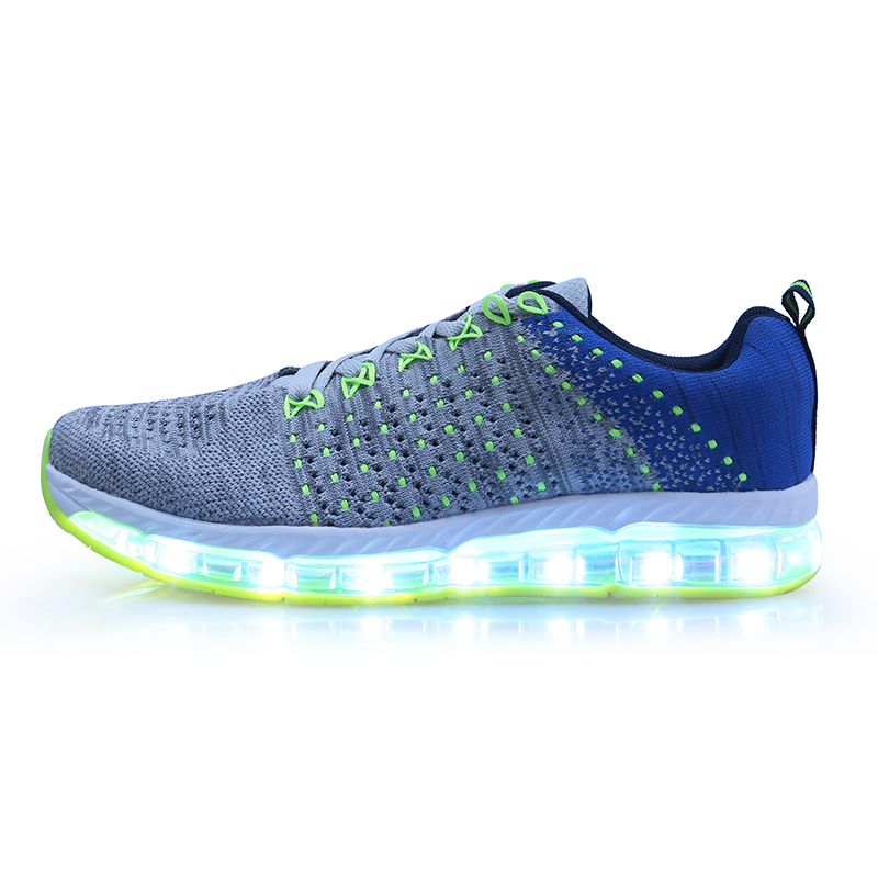 2018 Wholesale stylish Factory Direct Air Cushion sport led shoes