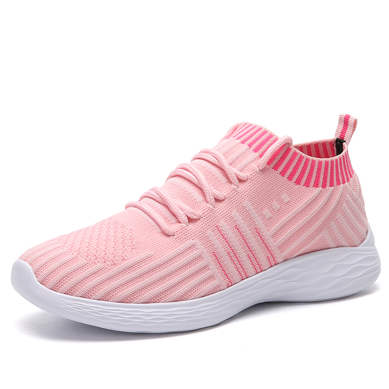 New knitted fabric breathable casual sneakers women