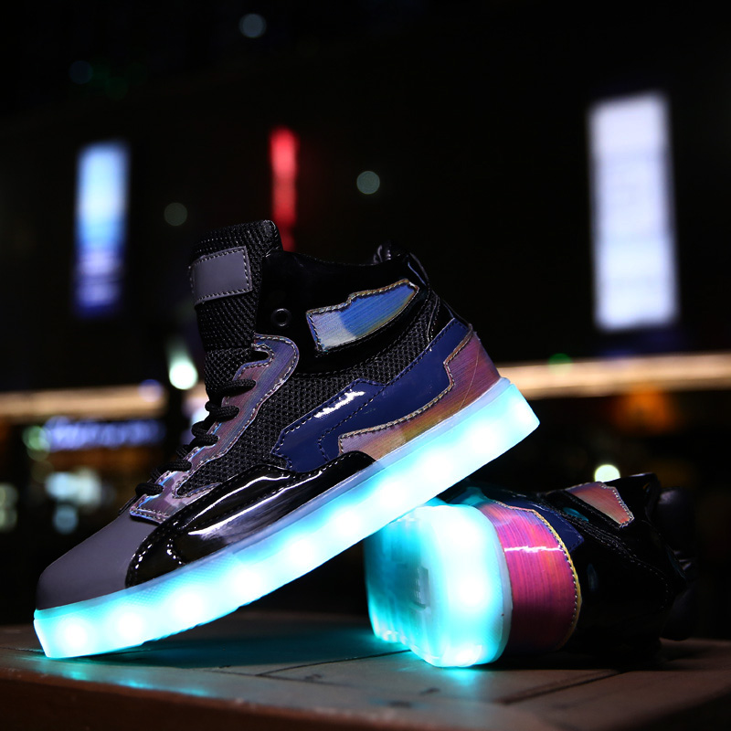 2018 Newest Adult USB Charging led light up shoes men led Bluetooth shoes