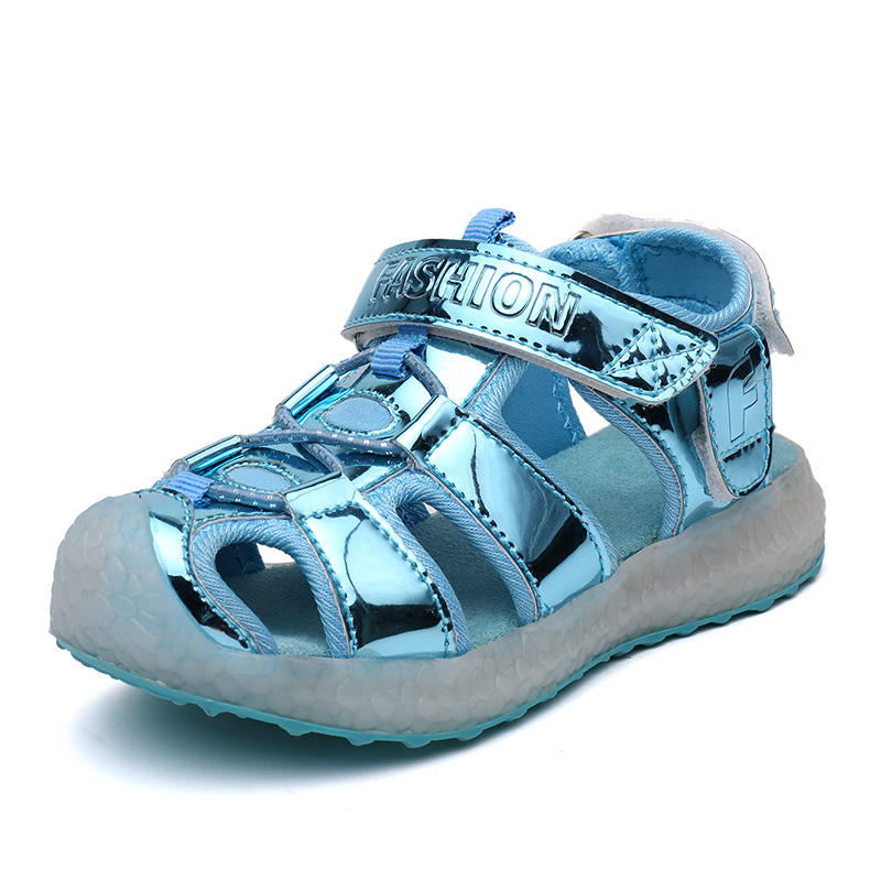 unisex boy and girl flash led sandal for kids children beach LED shoes