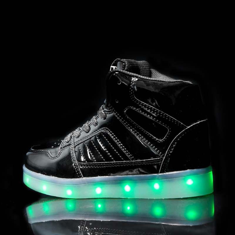 2019-2020 Professional transparent colorful led kids shoes flashing led light shoes