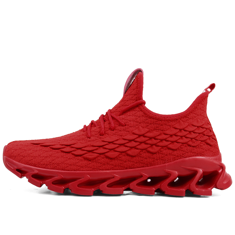 2020 fashionable slip on knit running men shoes